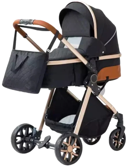 carrinho de bebe preto